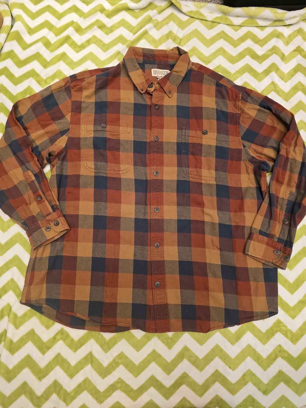 Duluth Trading Co Plaid Button-Down Shirt XXL